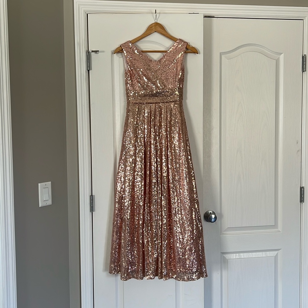 Pink sparkling dress- size 12
